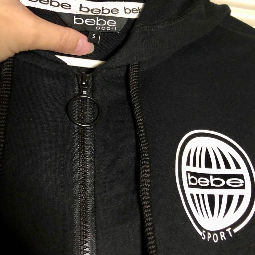 NEW Black Bebe Sport Zip Up